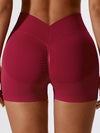 ZASUWA Female Sexy Deep V Back Scrunch Bum Shorts