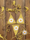 ZASUWA Female Sexy Flower Hand-knitted Bikini Set