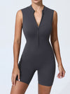 ZASUWA Female Zipper Sleevesless Romper