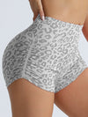 ZASUWA Female Leopard Print Seamless Booty Shorts