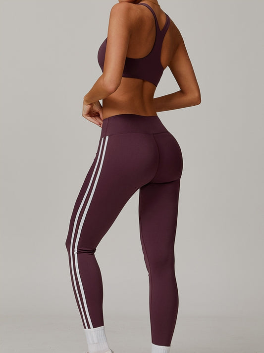 ZASUWA Female Contrast Color Stripes High-rise Tracksuit