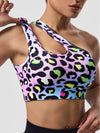 ZASUWA Female Leopard Print Cutout Sports Bras