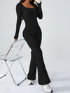 ZASUWA Female Ribbed Flare Jumpsuit