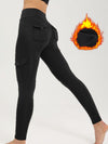 ZASUWA Female Fleece Cargo Leggings