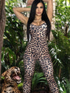 🖤ZASUWA Female Leopard Print U Collar Jumpsuit