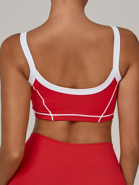 ZASUWA Female Contrast Color Stripe Sports Bras