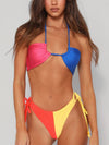 ZASUWA Female Sexy Contrast Color Beach Bikini Set