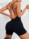 ZASUWA Female Cross Back Hollow Out Romper