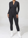 ZASUWA Female Sexy Backless Zipper Scrunch Bum Jumpsuit
