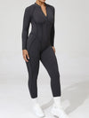 ZASUWA Female Sexy Backless Zipper Scrunch Bum Jumpsuit