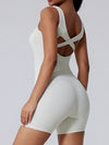 ZASUWA Female Ribbed Cross Back Romper