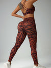 ZASUWA Female Leopard Print Cross Back Tracksuit