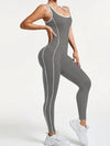 ZASUWA Female Backless Stripes Jumpsuit