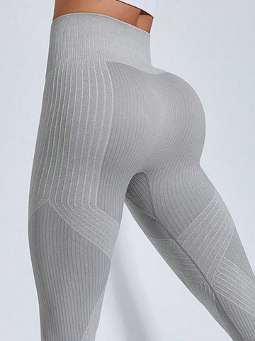 ZASUWA Female Ribbed High-rise Leggings