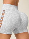 ZASUWA Female Leopard Print Hollow Out Hot Booty Shorts