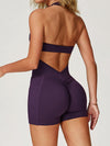 ZASUWA Female Pocket Scrunch Bum Backless Romper