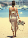 ZASUWA Female Sexy Fishnet Split Swimwear Without Bikini Set Cover-up Dress
