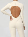 ZASUWA Female Sexy Backless Zipper Scrunch Bum Jumpsuit