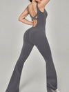 ZASUWA Female Cross Back Flare Jumpsuit