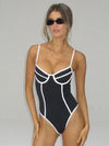 ZASUWA Female Sexy Contrast Color One Piece