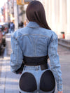 ZASUWA Feamle Denim Cropped Jacket