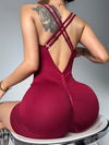 ZASUWA Female Cross Back Seamless Romper