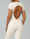 ZASUWA Female Heart Backless Jumpsuit