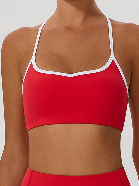 ZASUWA Female Contrast Color Stripes Sports Bras
