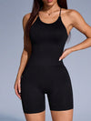 ZASUWA Female Cross Back Scrunch Bum Short Romper