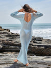 ZASUWA Female Sexy Fishnet Backless Without Bikini Set Cover-up Dress