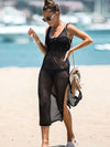 ZASUWA Female Sexy Fishnet Split Swimwear Without Bikini Set Cover-up Dress