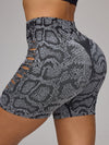 ZASUWA Female Snake Print Cutout Hot Booty Shorts