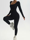 ZASUWA Female Ribbed U Collar Jumpsuit