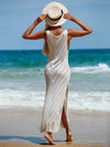 ZASUWA Female Sexy Fishnet Swimwear Cover-up Split Dress Without Bikini Set