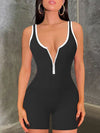 ZASUWA Female Ribbed Zipper Romper