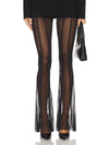 🖤ZASUWA Female  Sheer Mesh Flare Leggings
