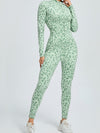 ZASUWA Female Leopard Print Zipper Jumpsuit