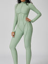 ZASUWA Female Sexy Zipper Stitch Performance Jumpsuit