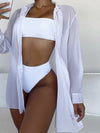 ZASUWA Female Sexy Sheer Mesh Without Bikini Set Swimwear Cover-up