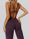 ZASUWA Female Cross Back Flare Jumpsuit