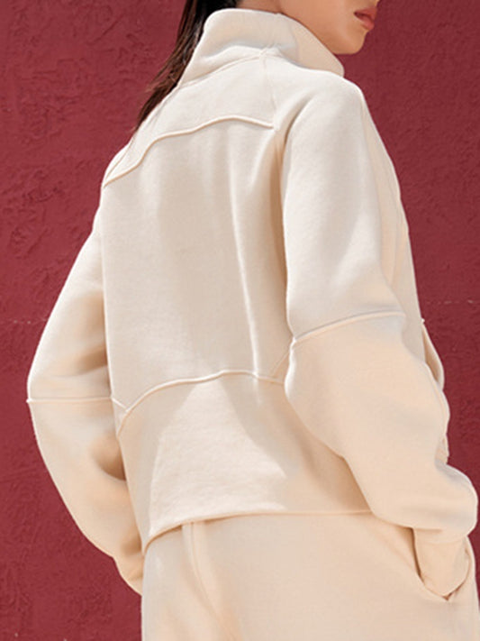 ZASUWA Female Pocket Zipper Casual Hoodie