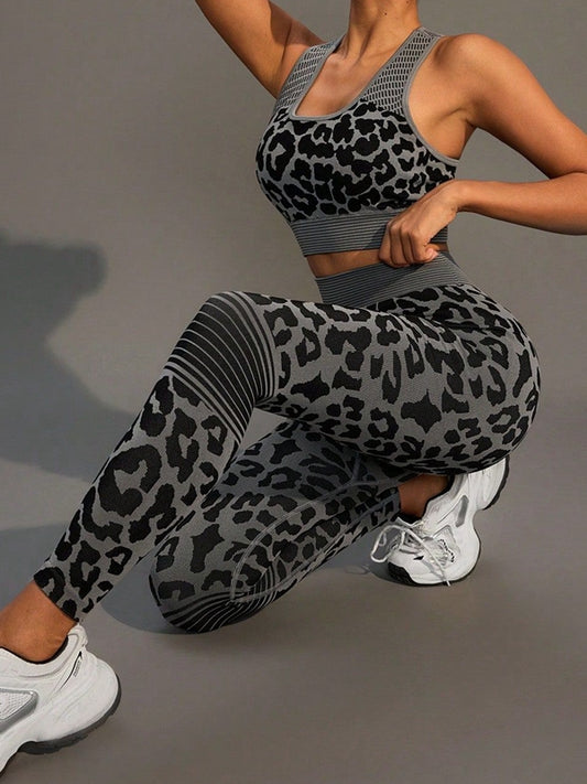 ZASUWA Female Leopard Print Tracksuit