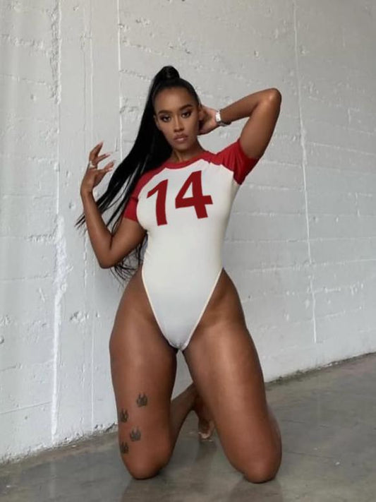 ZASUWA Female Print Short Sleeves Bodysuit