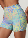 ZASUWA Female Colorful Pattern Pocket Booty Shorts