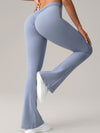 ZASUWA Female Deep V Back Scrunch Bum Flare Pants