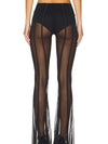🖤ZASUWA Female  Sheer Mesh Flare Leggings