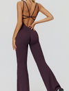 ZASUWA Female Cross Back Flare Jumpsuit