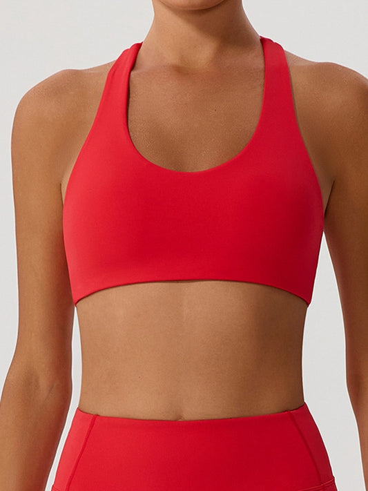 ZASUWA Female Big Heart Shape Cross Back Sports Bras