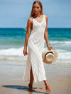 ZASUWA Female Sexy Fishnet Swimwear Cover-up Split Dress Without Bikini Set