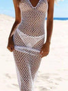 ZASUWA Female Sexy Fishnet Beach Cover Up Dress